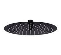 vidaXL Pomme de douche pluie Acier inoxydable 25 cm Ronde Noir