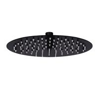 vidaXL Pomme de douche pluie Acier inoxydable 25 cm Ronde Noir