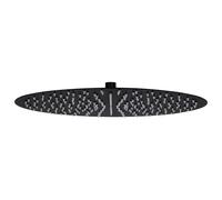 vidaXL Pomme de douche pluie Acier inoxydable 40 cm Ronde Noir