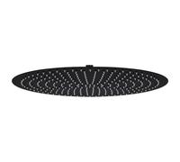 vidaXL Pomme de douche pluie Acier inoxydable 50 cm Ronde Noir