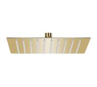 Pomme de douche pluie Acier inoxydable 20x20 cm Carrée Doré