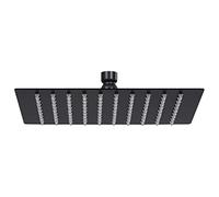 vidaXL Regendouchekop vierkant 20x20 cm roestvrij staal zwart147695 Noir G