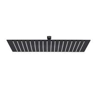 vidaXL Pomme de Douche Pluie Pulvérisateur Pommeau de Douche Tête de Douchette Accessoire de Salle de Bain Acier Inoxydable 50x50 cm Carrée Noir