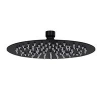 Pomme de douche pluie Acier inoxydable 20 cm Ronde Noir