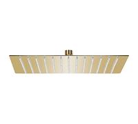 Pomme de douche pluie Acier inoxydable 25x25 cm Carrée Doré