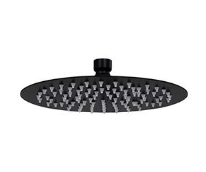 vidaXL Pomme de Douche Pluie Pulvérisateur Pommeau de Douche Tête de Douchette Accessoire de Salle de Bain Acier Inoxydable 20 cm Ronde Noir