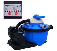 vidaXL Pompe de Filtration à Sable avec Minuterie Electrique Filtre à Sable Filtre de Piscine avec un Pré-filtre Durable 450 92291