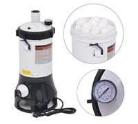 vidaXL Pompe Filtrante de Piscine Système de Filtration Bille Filtrante Pompe de Filtration Jardin Patio Cour Extérieur 185 91171