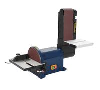 vidaXL Ponceuse à Disque et à Bande Electrique Machine à Polir Bande de Ponçage Machine-Outil de Meulage Bord Déchiqueté 500 144832