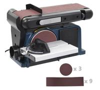 vidaXL Ponceuse à Disque et à Bande Electrique Machine à Polir Bande de Ponçage Machine-Outil de Meulage Bord Déchiqueté 370 144833