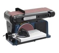 vidaXL Ponceuse à Disque et à Bande Electrique Machine à Polir Bande de Ponçage Machine-Outil de Meulage Bord Déchiqueté 370 W 150 mm