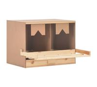 Vidaxl Pondoir 2 Compartiments 63x40x45 Cm Bois De Pin Massif