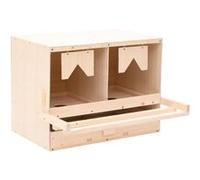 vidaXL Pondoir 2 compartiments 63x40x45 cm bois de pin massif G