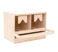 Pondoir 2 compartiments 63x40x45 cm bois de pin massif