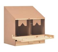 Vidaxl Pondoir 2 Compartiments 63x40x65 Cm Bois De Pin Massif