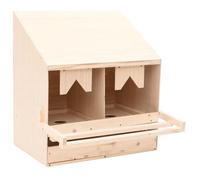Vidaxl Pondoir 2 Compartiments 63x40x65 Cm Bois De Pin Massif