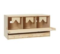 vidaXL Pondoir 3 compartiments 72x33x38 cm bois de pin massif 170654