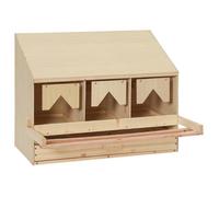 vidaXL Pondoir 3 compartiments 72x33x54 cm Pinède solide G