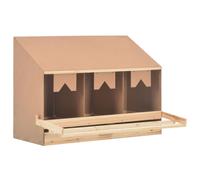 Vidaxl Pondoir 3 Compartiments 93x40x65 Cm Bois De Pin Massif