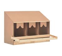 Vidaxl Pondoir 3 Compartiments 93x40x65 Cm Bois De Pin Massif