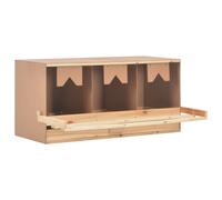 Vidaxl Pondoir 3 Compartiments 96x40x45 Cm Bois De Pin Massif