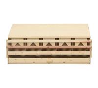 Vidaxl Pondoir 5 Compartiments 117x33x54 Cm Bois De Pin Massif