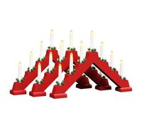 vidaXL Pont de Bougie de Noël 3 pc 7 LED Blanc Chaud 39.5 x 5 x 29 cm