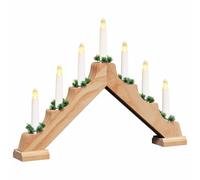 vidaXL Pont de bougie de Noël Marron 39.5 x 5 x 29 cm Pin massif