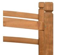 Vidaxl Pont De Jardin 140x60x60 Cm Bois De Sapin Massif Blanc