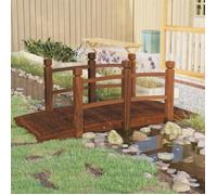 Pont de jardin avec garde-corps 150x67x56cm bois massif épicéa 363356