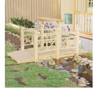 vidaXL Pont de jardin avec garde-corps 150x67x56cm bois massif épicéa 363359