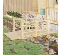Pont de jardin avec garde-corps 150x67x56cm bois massif épicéa 363359