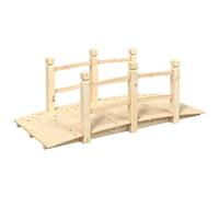 vidaXL Pont de Jardin avec Garde-Corps 150x67x56cm Bois Massif épicéa, Pont d'étang, Pont d'étang de Jardin, Pont en Bois pour Cour