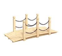 vidaXL Pont de Jardin avec Garde-Corps en chaîne Bois Massif épicéa, Pont d'étang, Pont d'étang de Jardin, Pont en Bois pour Cour