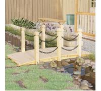 vidaXL Pont de jardin 363357 – Bois massif épicéa, garde-corps en chaîne