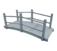 Pont De Jardin Gris 140x60x56 Cm Bois De Sapin Massif