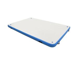 vidaXL Pont Flottant Gonflable Bleu et Blanc 300x200x15 cm