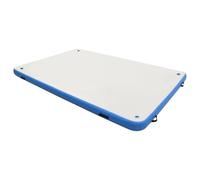 vidaXL Pont Flottant Gonflable Pont de Natation Flotteur Plateforme d'eau Flottante Piscine Plage Extérieur Bleu et Blanc 300x200x15 cm