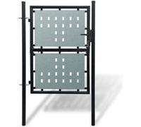 Vidaxl Portail Simple De Clôture Noir 100x250 Cm