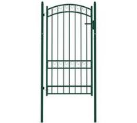 Poort met gebogen bovenkant 100x175 cm staal groen146366