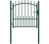 Poort met speerpunten 100x100 cm staal groen146393