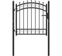 vidaXL Poort met speerpunten 100x100 cm staal zwart146378 Noir G