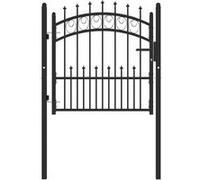 Poort met speerpunten 100x100 cm staal zwart146388