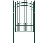 vidaXL Poort met speerpunten 100x150 cm staal groen146385 G