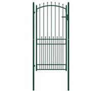 Poort met speerpunten 100x200 cm staal groen146397