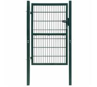 vidaXL Portail de clôture 2D (simple) vert 100x180 cm 141752