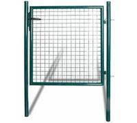 vidaXL Portail de clôture 142030 – à une porte 100x100 cm acier thermolaqué Vert