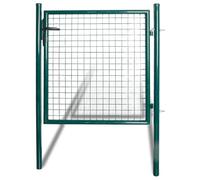 vidaXL Portail de clôture à Une Porte 100x100 cm en Acier thermolaqué