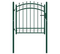Vidaxl Portail De Clôture Avec Pointes Acier 100x100 Cm Vert