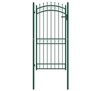 Vidaxl Portail De Clôture Avec Pointes Acier 100x200 Cm Vert